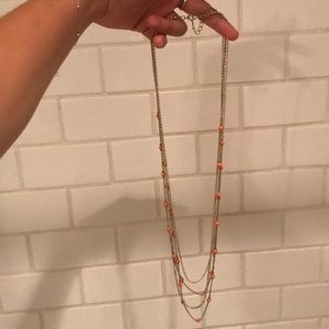 Peach gold chain necklace